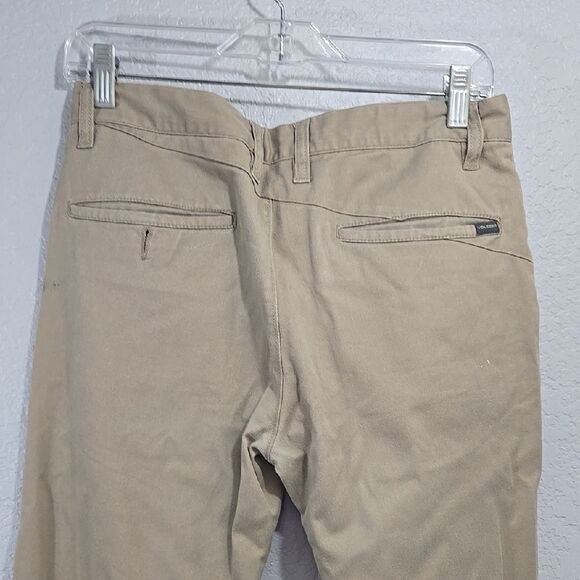 Volcom Boys Frickin Modern Fit Stretch Chino Pant Khaki Flat Front Uniform Skate - Picture 5 of 11